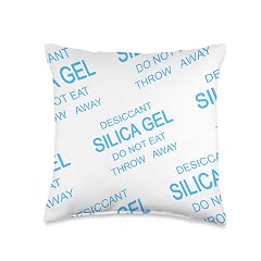 Silica Gel Desiccant Pack Light Blue Packet Funny Novelty Throw Pillow
