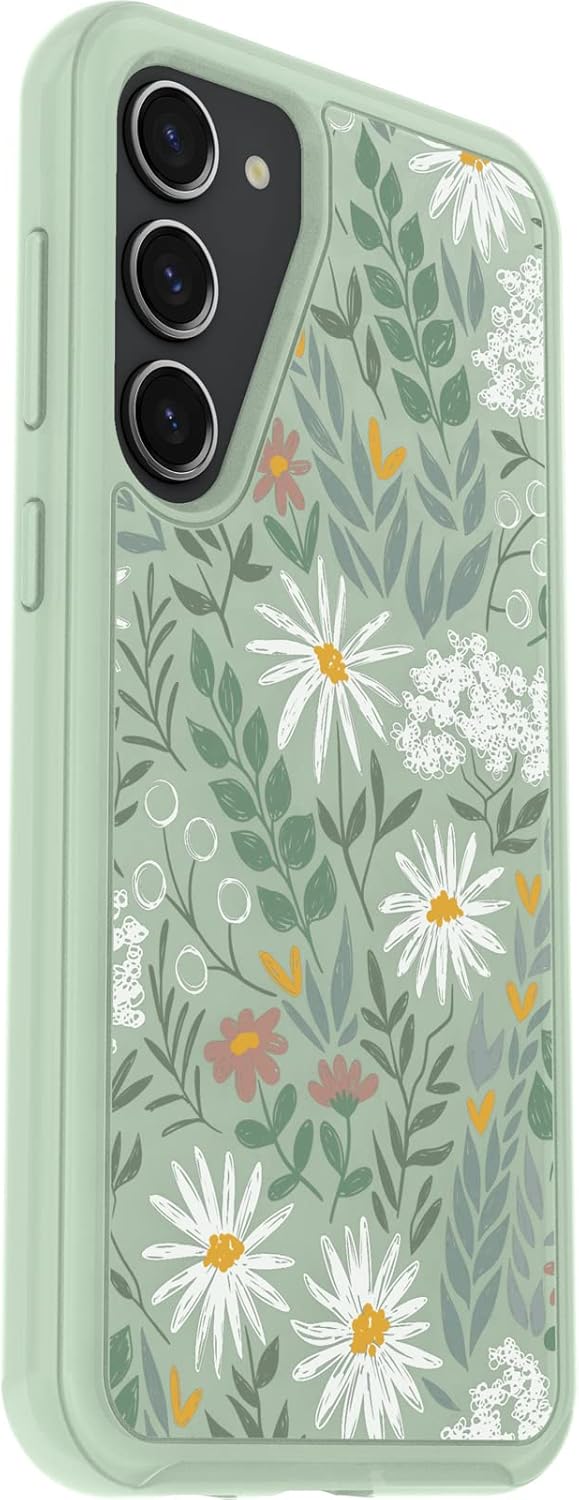 OtterBox Galaxy S23+ Symmetry Series Case - SAGE Advice (Clear/Green), Ultra-Sleek, Wireless Charging Compatible, Raised Edges Protect Camera & Screen