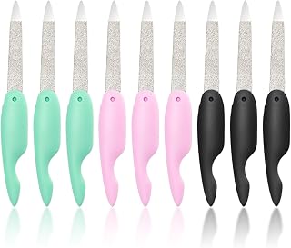 9 Pieces Stainless Steel Nail File, Manicure Tools, Nail Polishing Tools, Foldable Nail File, DIY Nail Art Supplies.