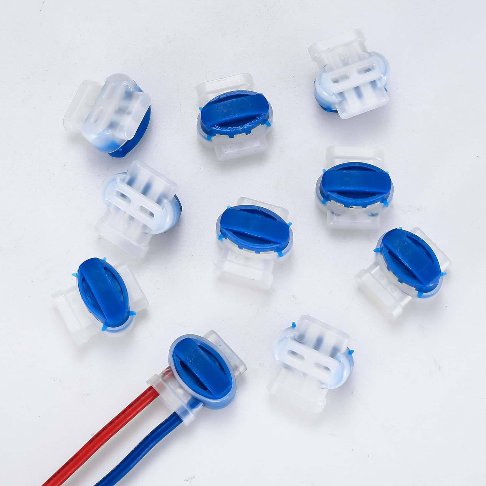 AFTAK CONNECTOR BLAUW 6,3MM MALE SCHUIF 5 STUKS