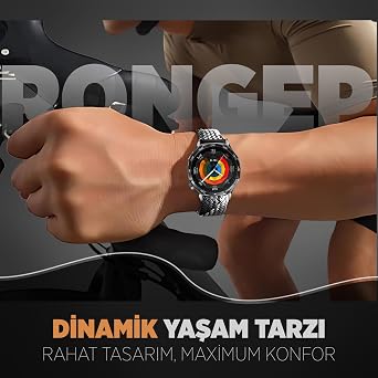 Rongep [Örgü Loop] Huawei ile Uyumlu 22mm Kordon GT6/GT6 Pro/GT Runner 2/GT5/5 Pro/GT4/GT3/3 Pro 46mm için Manyetik Toka GT6 Pro Kordon Terletmeyen Elastik Kumaşlı GT6 46mm Kordonu