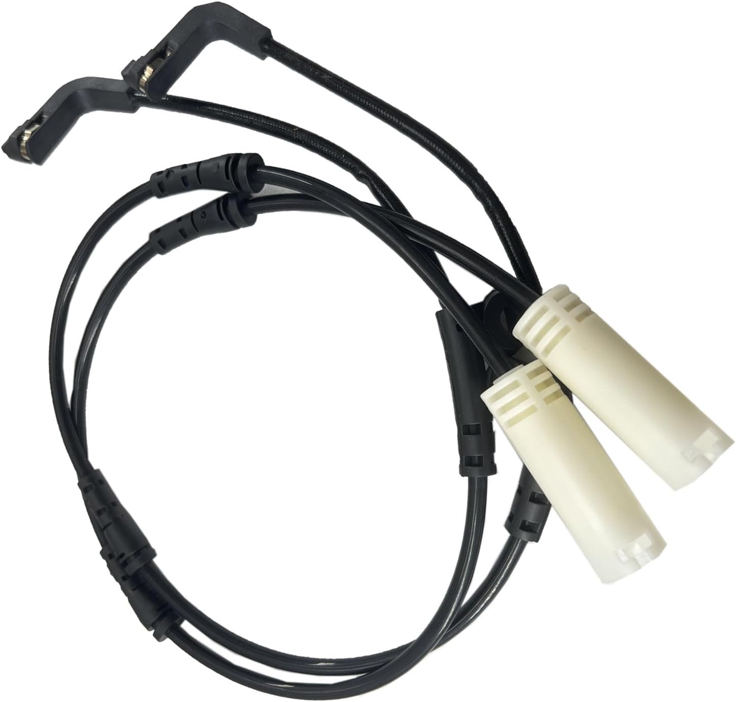 DEVMO 2pcs Front and Rear Disc Brake Pad Wear Sensors Compatible with 525i 2004-2007, 525xi 2006-2007, 528i 2008-2010, 528xi, 530i, 530xi, 535i, 535xi, 545i, 550i, 645Ci, 650i, M5, M6