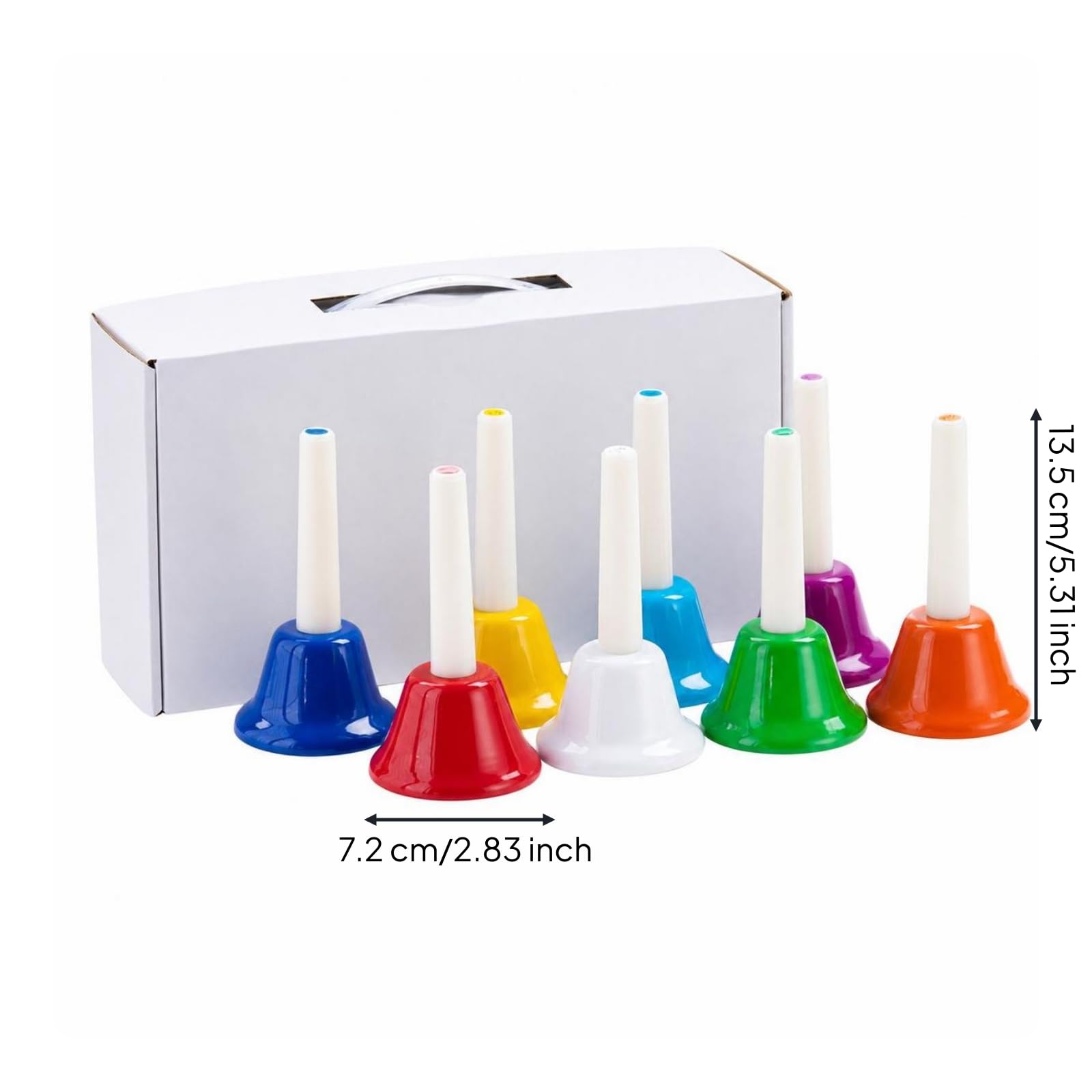 Campana musicale da scrivania per bambini, strumento a percussione con pennarelli colorati per il riconoscimento delle note, adatto per lezioni di musica all'asilo, L