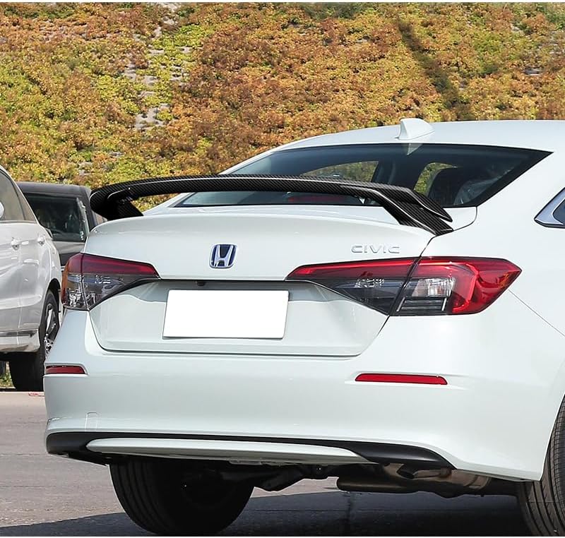 Miniatura 2 de Alerón trasero de maletero de fibra de carbono real estilo HP compatible con Honda Civic Sedan 2022-2024 2023