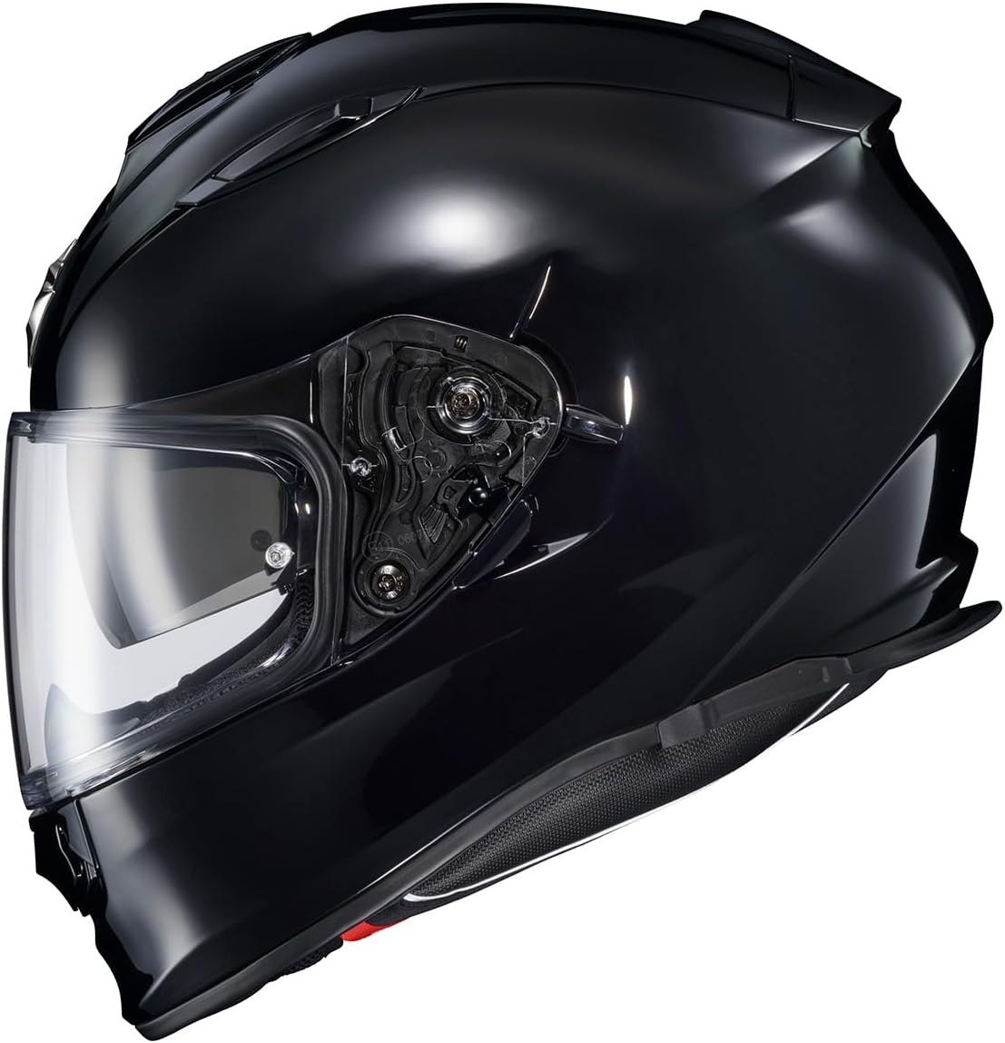 Ryzer Full Face Motorcycle Helmet with Pinlock Ready Shield with Integrated Speaker Pockets DOT ECE Approved Solid (Gloss Black - Large)