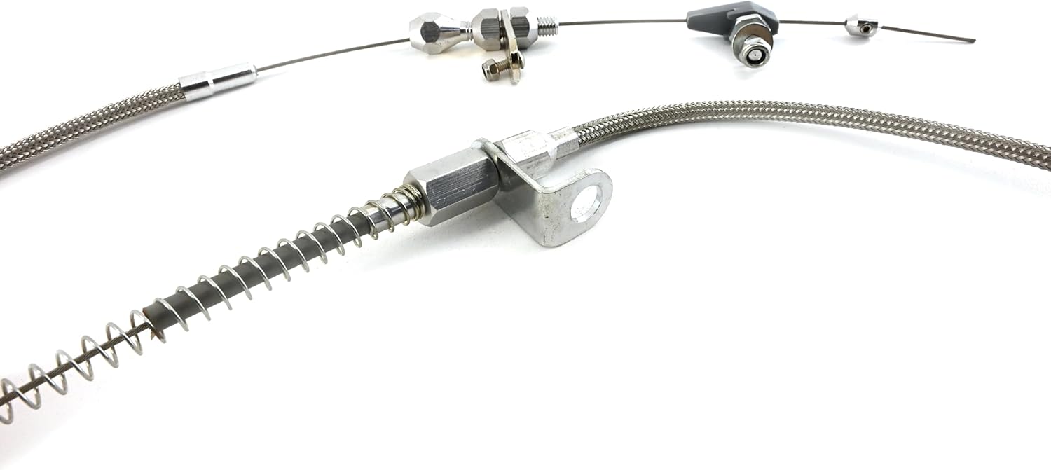 Transmission Kickdown Cable Kit Compatible/Replacement for 1986–1993 Ford AOD – Carburetor Models - Natural Finish