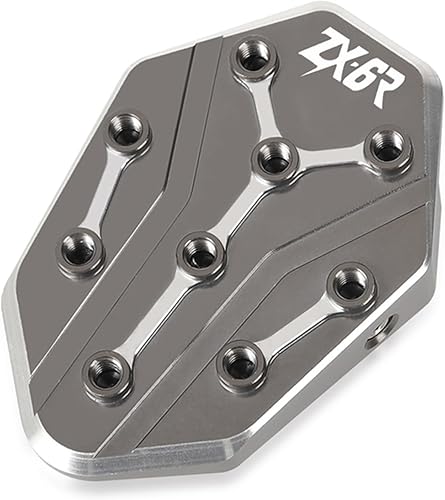 Miniatura 10 de YESKIT Motocicleta CNC de aluminio para Kawasaki VERSYS 650 2010-2022 2021 2020 2019 2018 2017 16 Soporte lateral ampliar extensión (Color negro