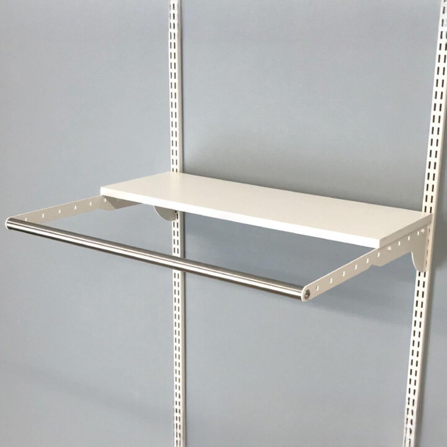 藤山(FUJIYAMA) Fitrack(フィットラック) 収納セレクトパーツ LDセット (ランドリー棚) ホワイト 幅60cm×奥行60cm×厚み19mm おしゃれ シンプル レール クローゼット 壁面収納 押入れ 玄関 空間 可動棚 支柱 ラック 整理 部品 LD6030G