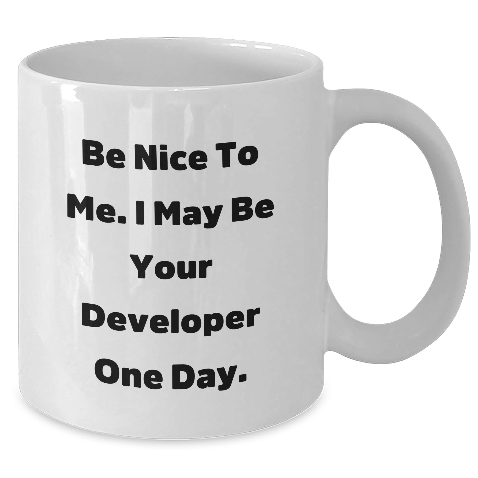 Developer Be Nice to Me White Coffee Mugs Gifts from Family for Christmas