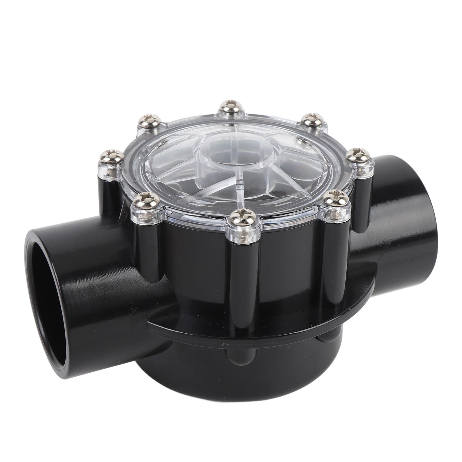 Aquarium Check Valve, 2 Inch 180 Degree Check Valve for Pool Spa 7305, Transparent Cover, Detachable and Swing Spring Design, PVC Material, Suitable for Backflow and Inflow