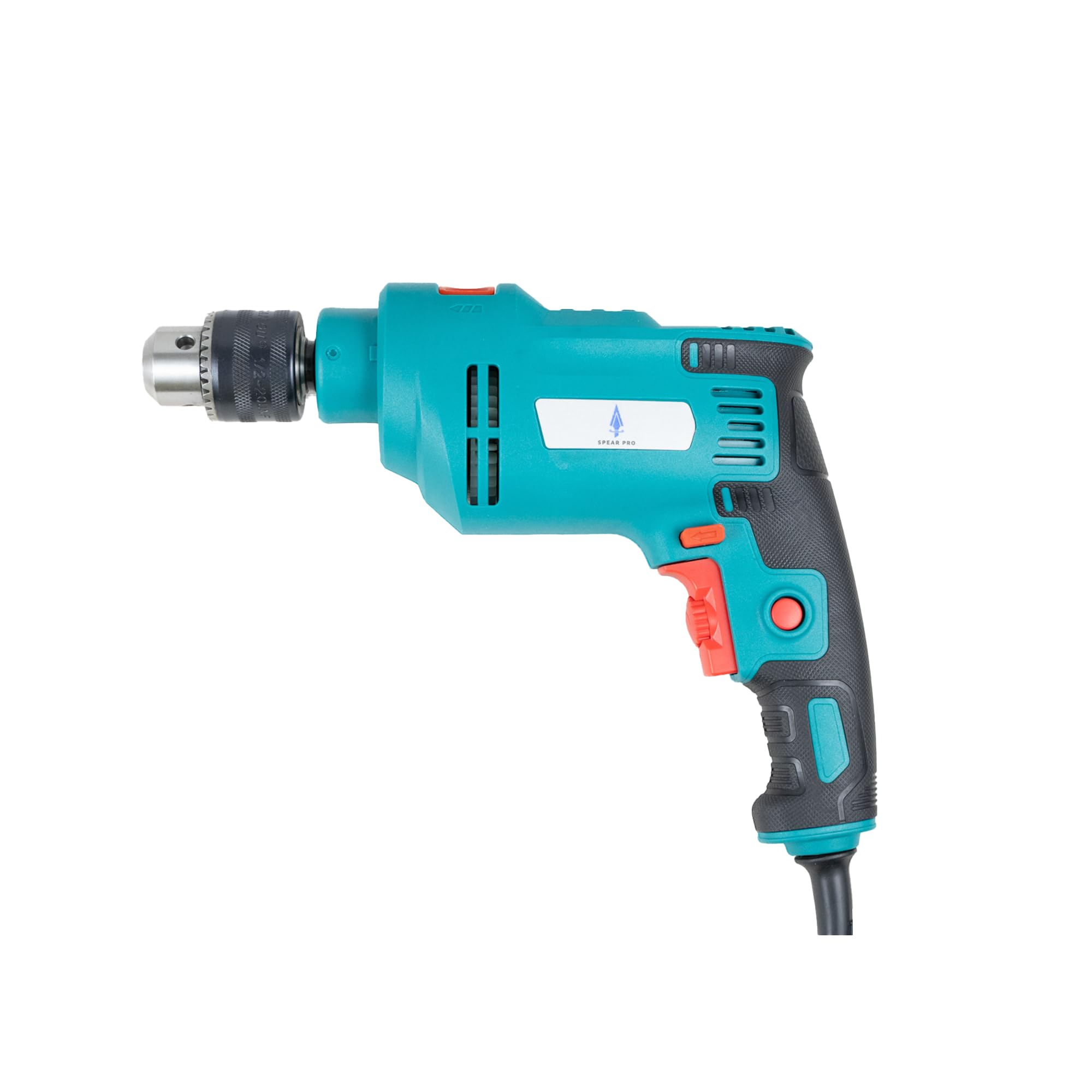 SPEAR SPP-13RE 1400W 13mm Chuck Impact Drill: Ideal for Home and Professional Applications, Copper Armature, Variable Speed, Forward/Reverse, Lock-On Switch (0-3000rpm)