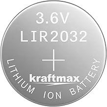 Kraftmax LIR2032 Knopfzellenakku CR2032 Akku 3.6V / Li-Ion / 2032 Backup Zelle/Batterie wiederaufladbar