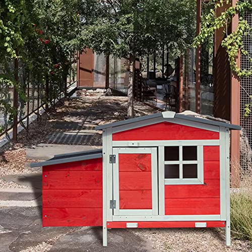 THCSY Hühnerstall, Outdoor-Hühnervoliere aus Holz, wetterfester Hühnerhaus mit unabhängigem großen Nistkasten… – Bild 4