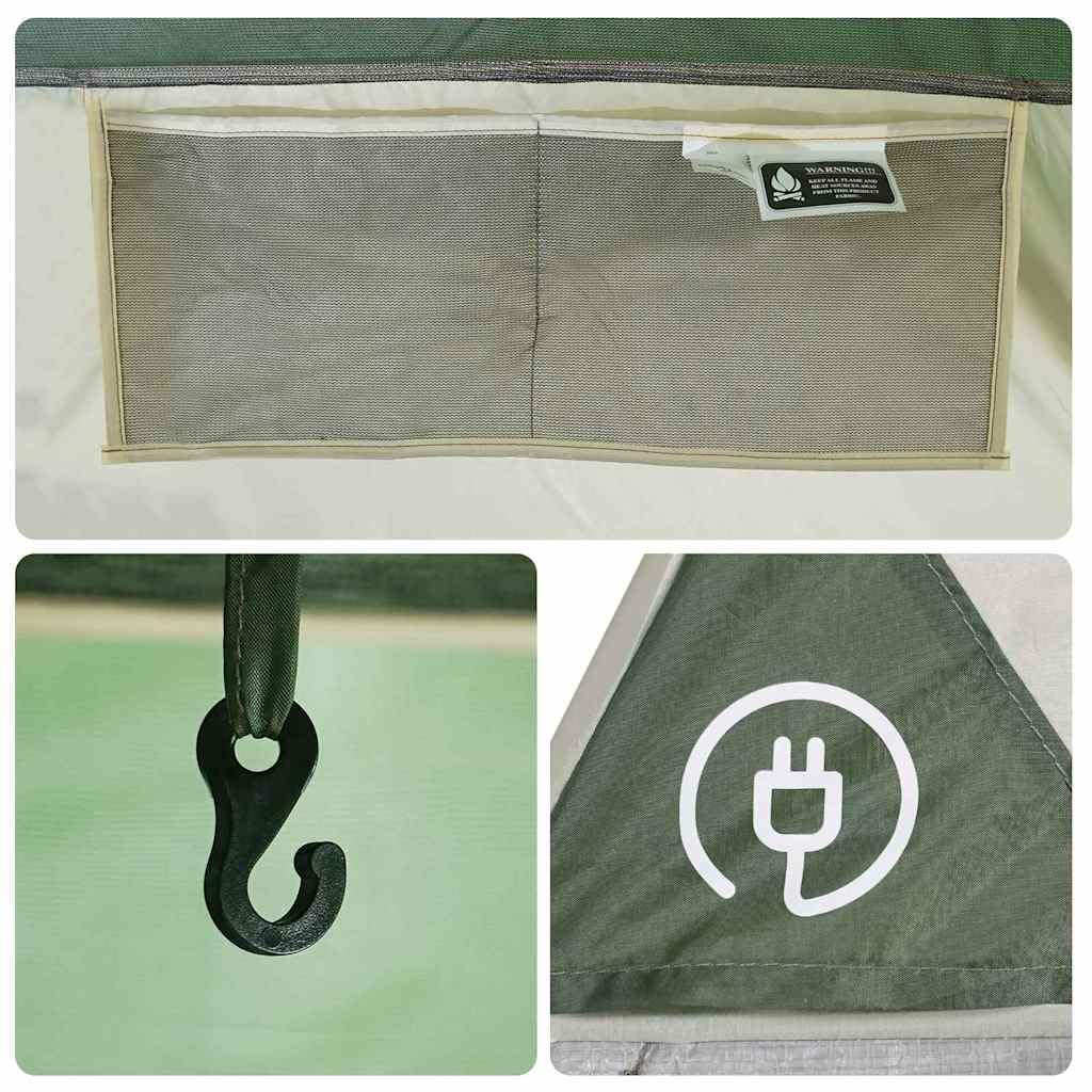 Tenda da campeggio a cupola, per persone grigio e arancione, impermeabile, con attacco E, poliestere 185T, 214 x 150 x, leggera tenda per esterni, per trekking, festival, bivacco, compatta e