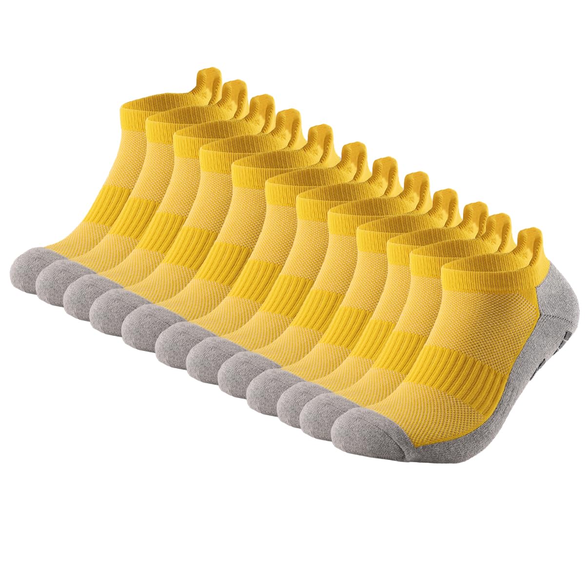Calcetines de compresión de tobillo para hombres y mujeres, 2/4/6 pares, calcetines de compresión de corte bajo con soporte de tobillo, amarillo, 12 pares, 12 Pares Amarillo, 6-8