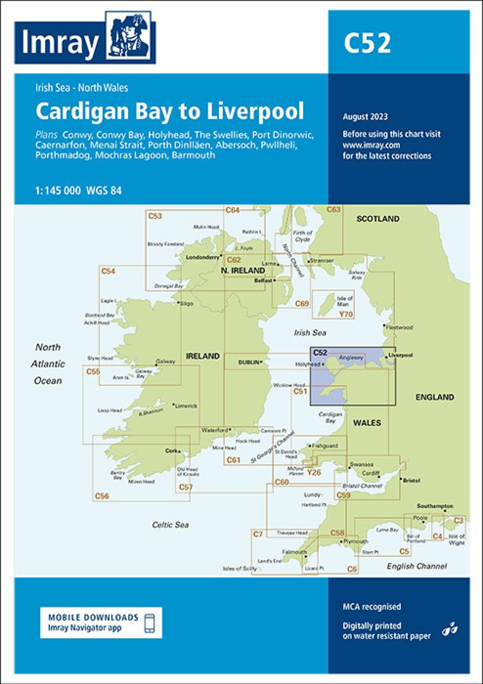 Imray Chart C52: Cardigan Bay to Liverpool (C Charts): 52