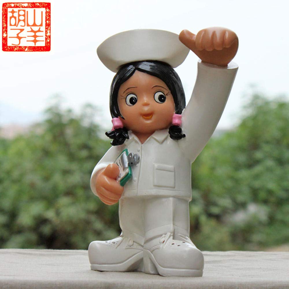 Amazon.co.jp: TANGIST 幸運置物 飾り彫刻像の置物装飾、樹脂ホワイト