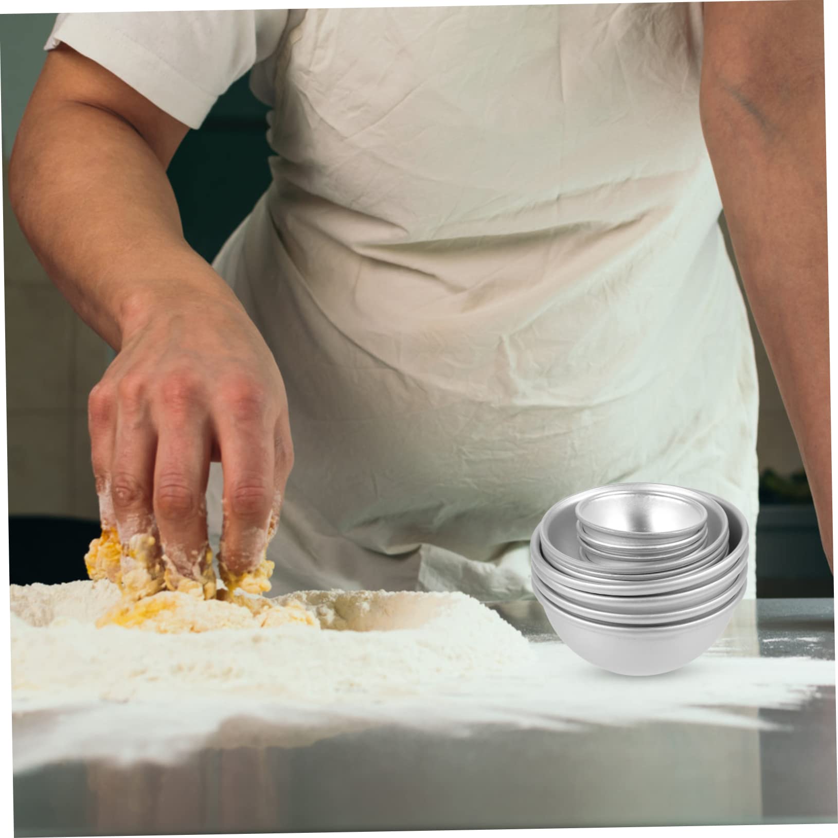 UKCOCO 12pièces Lot De Moules Aluminium Demi-sphériques Pour Gâteaux Et Bougies Moules Polyvalents Antiadhésifs Pour Pâtisserie Diy Et Loisirs Créatifs Famille