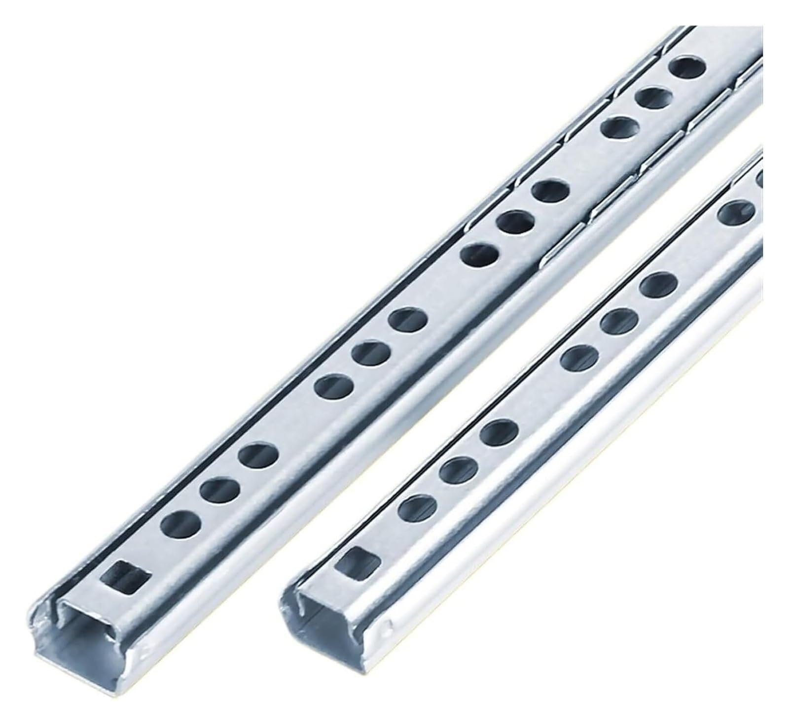 Coulisses de tiroirs, Roulement à billes, paquet de 2, acier(438mm)