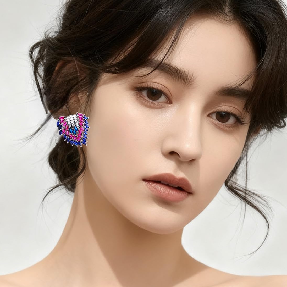Stud Earrings,made with grade AAA zirconia,very shiny, Delicate French Elegance Jewelry Earrings For Brides Party Prom Wedding, and pariticularly suitable for daily wear, with sterling silver post earrings,Hypoallergenic,with a gift box and card