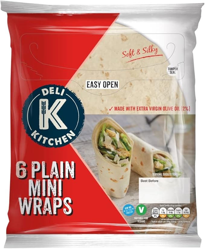 Deli Kitchen 6 Plain Mini Wraps 186g Amazon.co.uk Grocery