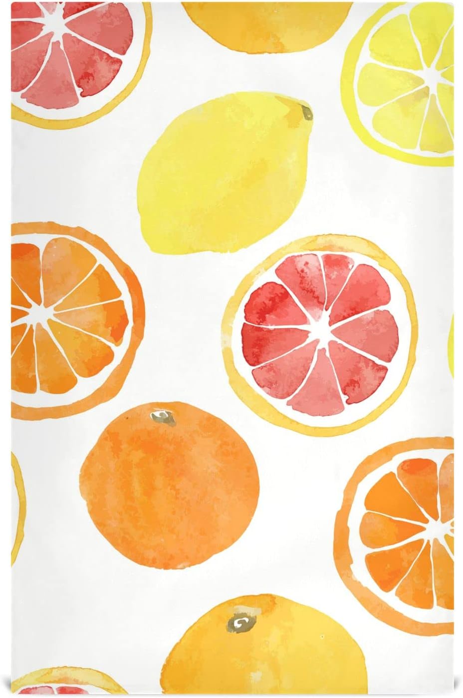 susiyo Citrus Fruit Lemon Orange Kitchen Dish Towel, Set of 4 Pcs Soft Polyester Dish Cloth for Cooking Washing, 28 X 18 Inch