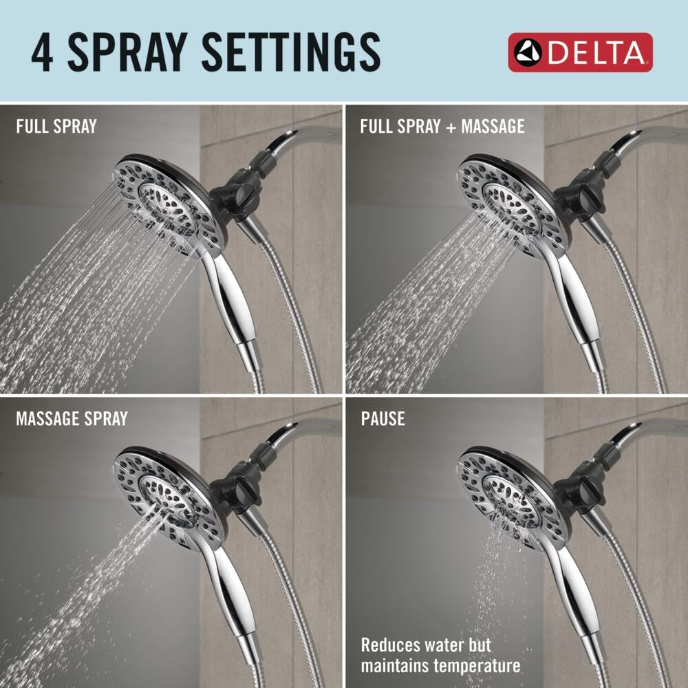 Delta 75490 Chrome In2ition - Alcachofa de ducha (4 pulverizadores)