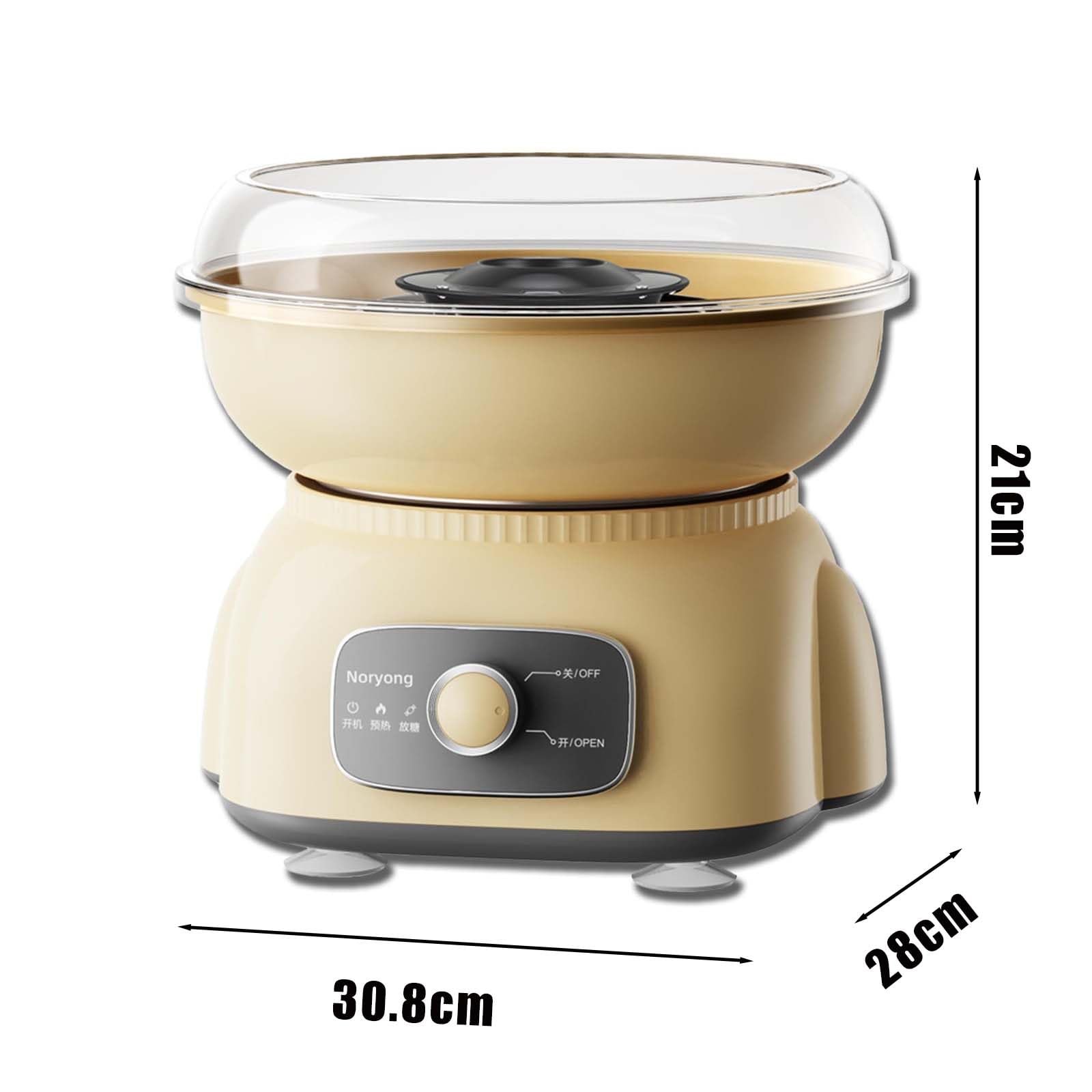 Máquina de algodón de azúcar para Fiestas Infantiles en casa, cumpleaños, fácil de Limpiar, compacta, Regalo Yellow