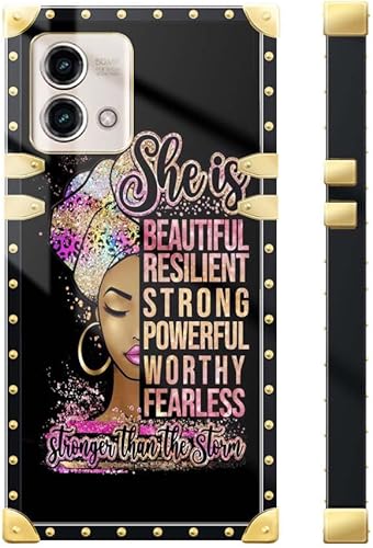 Miniatura 2 de DAIZAG Funda compatible con Moto G Stylus 5G 2023, diseño retro de lujo, elegante decoración dorada, suave, antiarañazos, funda protectora para