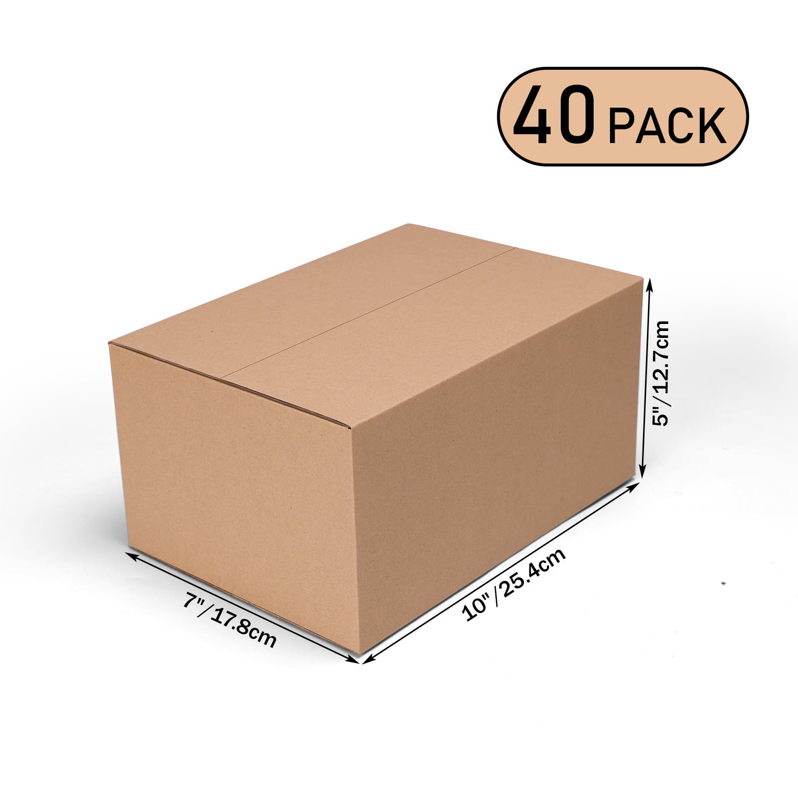 Amazon.com: 10x7x5 Shipping Boxes Set of 40, Brown Kraft