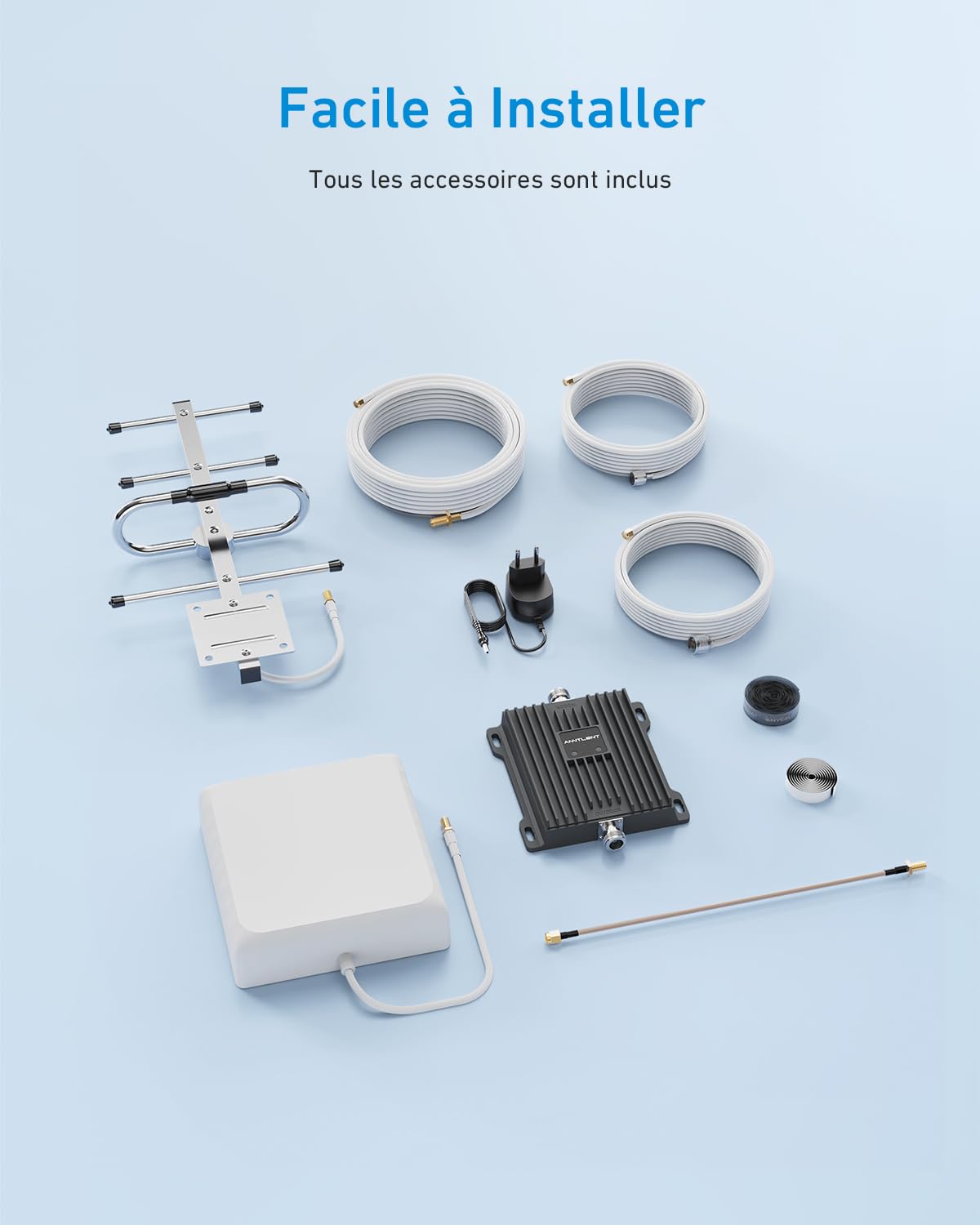 Amplificateur Reseau Mobile pour Bande 8 et 20, Amplificateur de Signal Cellulaire Les Signaux 5G 4G LTE GSM, Compatible avec Tous Les Opérateurs - pour Le Bureau à Domicile