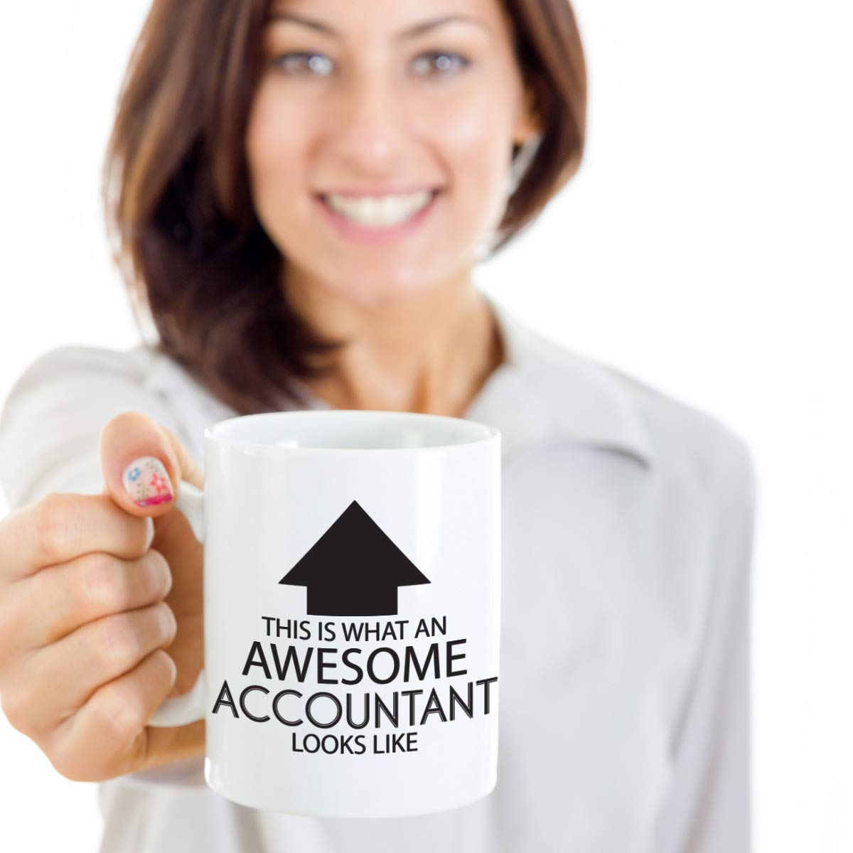 Taza de café con texto en inglés «This is What an Awesome Accountant Looks Like - Inspirational Sarcasm Birthday Christmas Humor Gift Idea Novelty Tea Cup for Coworker Friend Men Women Adult»