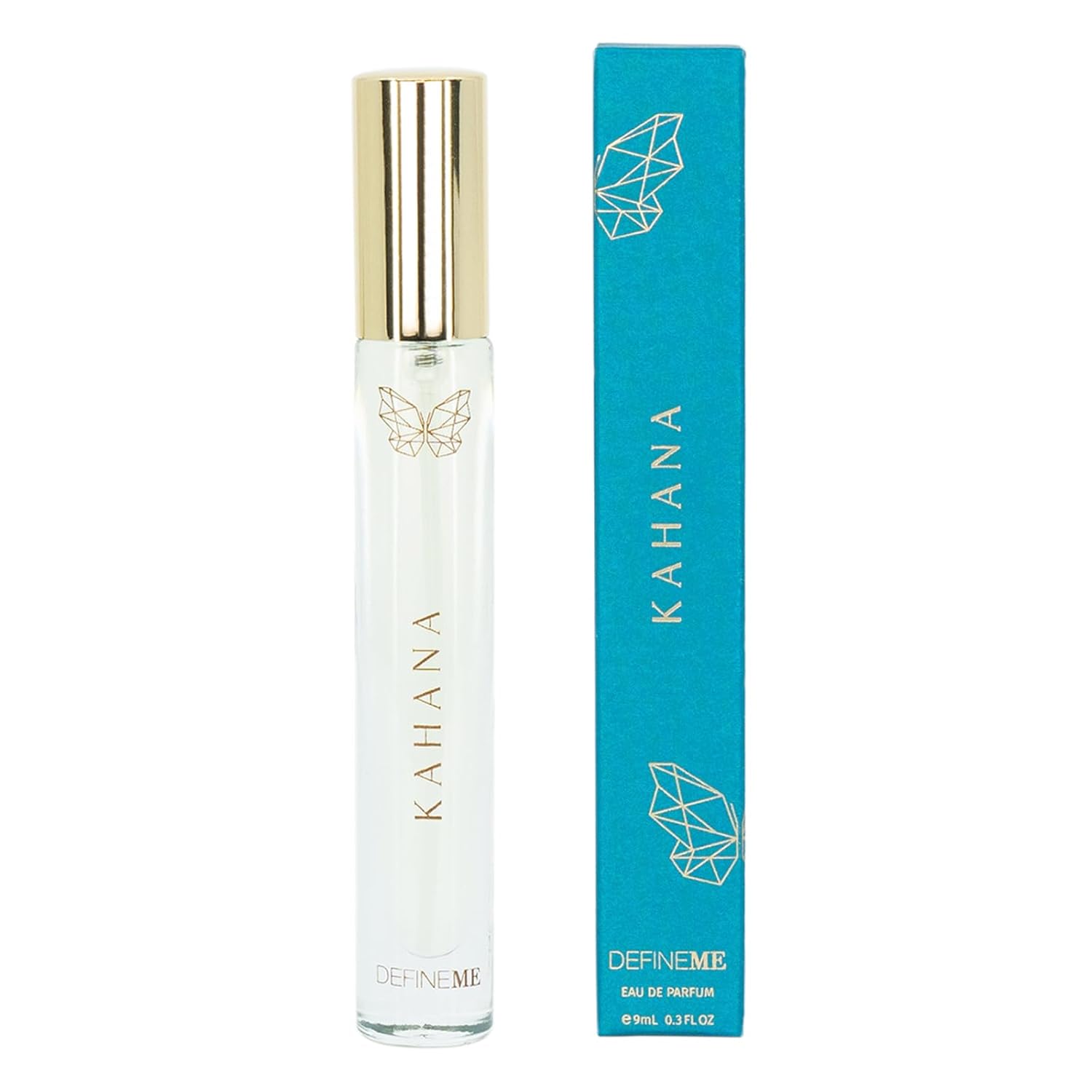 DefineMe Kahana Perfume, Travel Size, 0.3 fl oz, Beachy, Fresh, and Tropical Fragrance with Hibiscus, Coconut Water & Santal Notes, Perfumes for Women