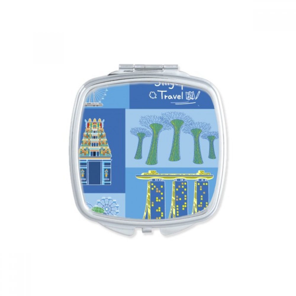 Miroir compact Singapour Pagode pour corriger les imperfections du visage partout