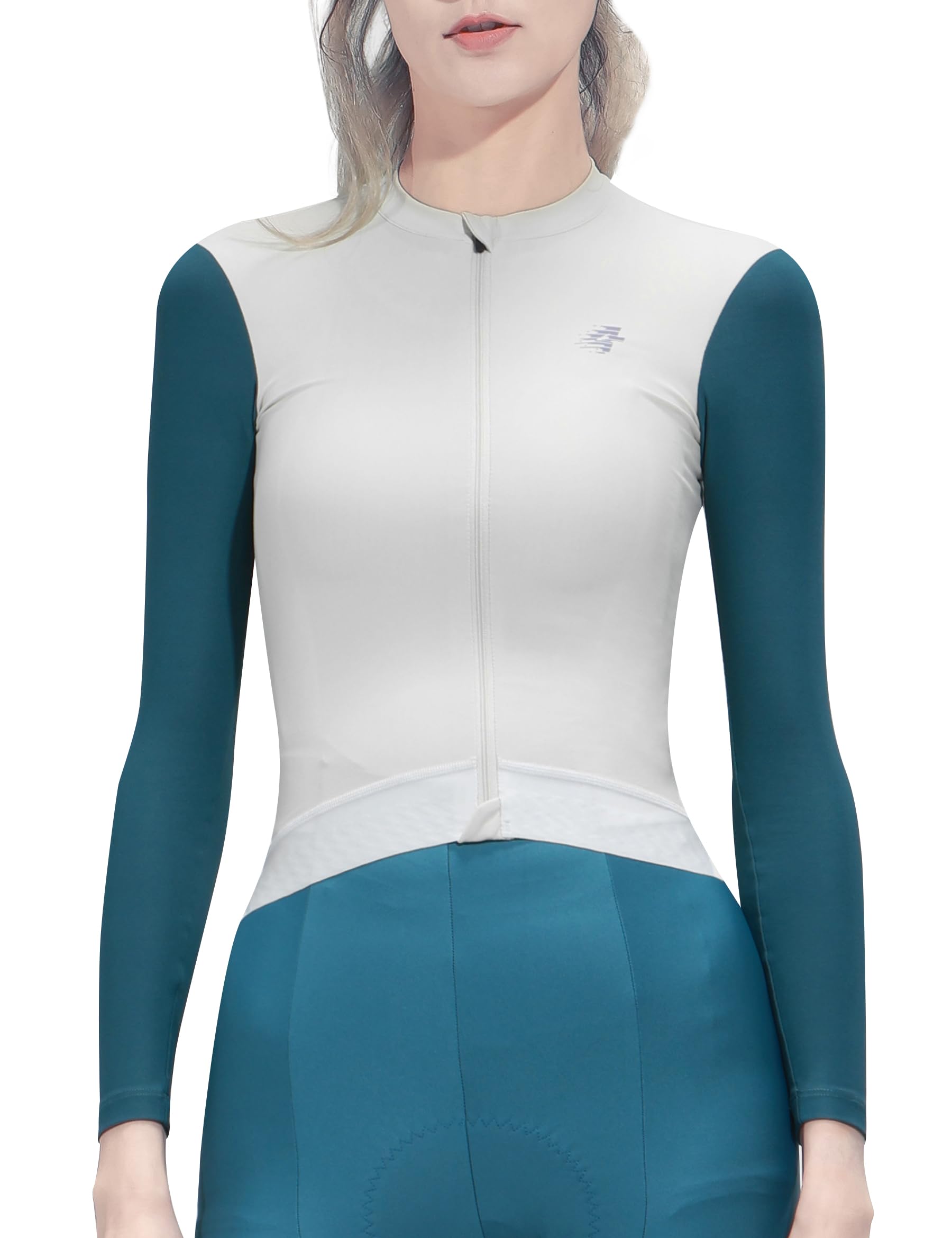 LAMEDA Radtrikot Damen Langarm Sommer Fahrradshirt mit Taschen Atmungsaktiv Schnell Trocknend Elastisch Reflektierend Fahrradtrikot für Frühling & Herbst