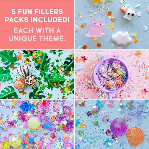 Image of Glo Pals Fun Fillers Sensory Play Accessories Pack, Themed Accessories for Sensory Bins (Epic Adventures - Fairy, Farm, Safari, Sea + Space)