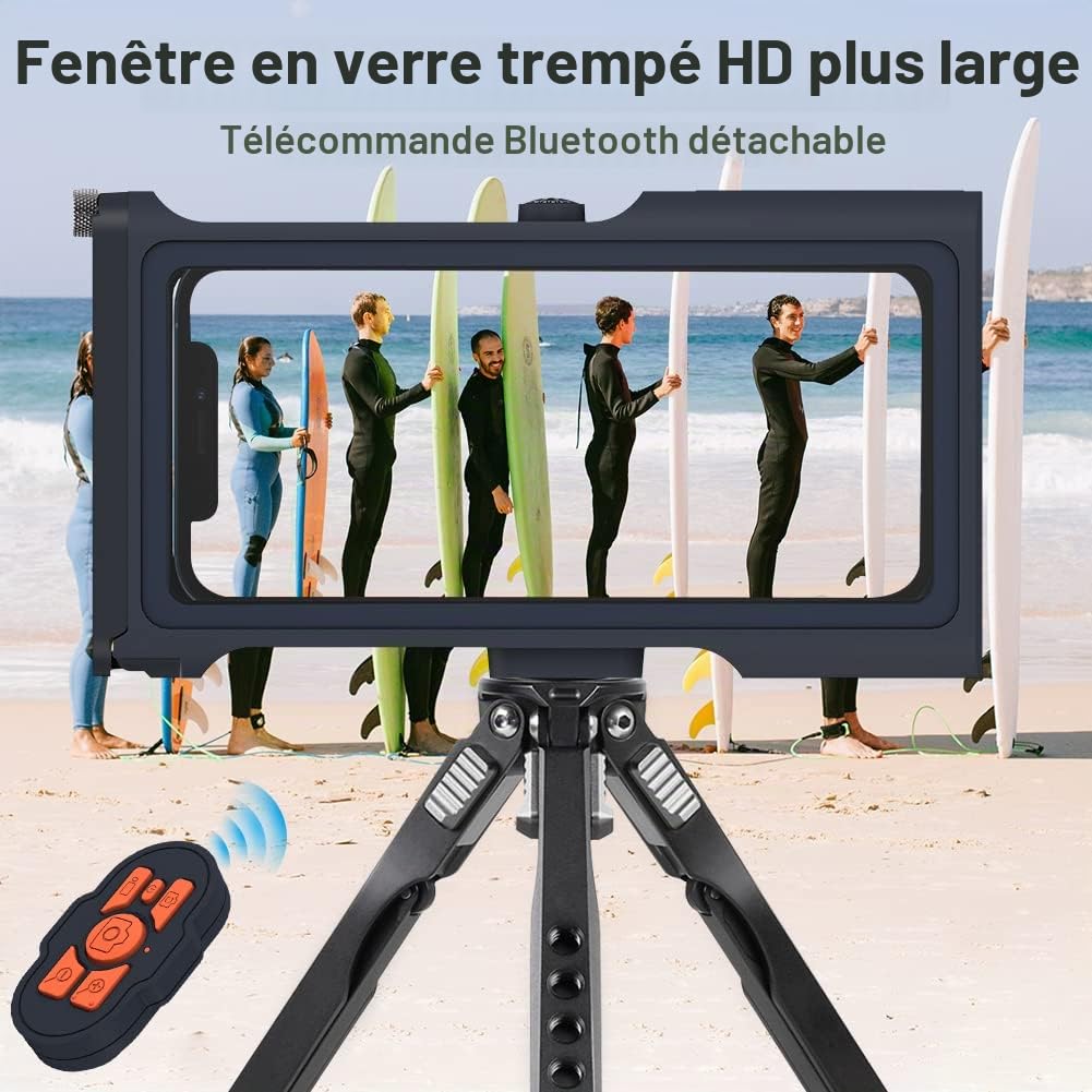 Universel Pochette Étanche Téléphone avec Bluetooth Plongée Coque IPX8 Étanche Étui sous Marin Housse Étanche pour iPhone 15 14 13 12 11 Pro Max XR Samsung Huawei Google OnePlus Motorola