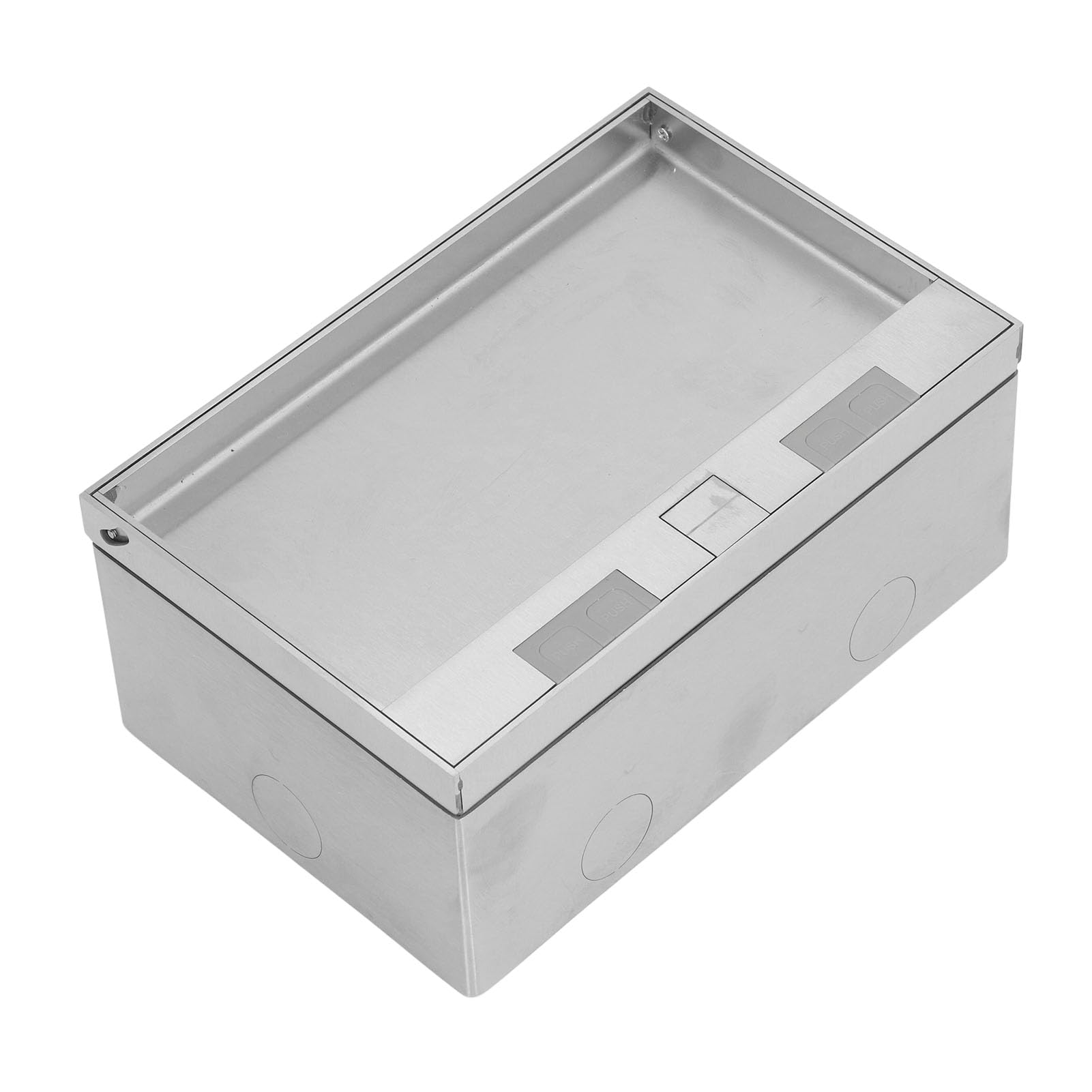 lyrlody Bodeneinbausteckdose, Wasserdichte Unterflursteckdose Recessed Floor Outlet Box mit 2 Steckdosen und 2 USB-Anschlüssen 16A 4000W, für Büro Hotel Einkaufszentrum Lyrlody