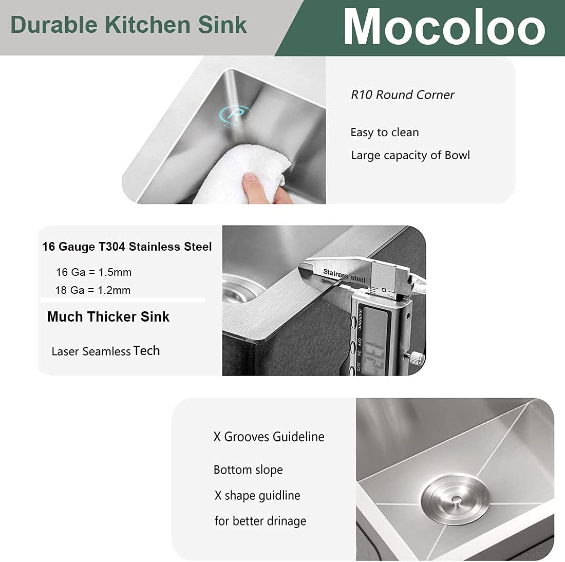 Blасk Frіdау - 60% оƒƒ 33 Stainless Farmhouse Sink - Mocoloo 33X22X10 Kitchen Sink Apron Front Stainless Steel 16 Gauge Ledge Workstation Single Bowl Farm Kitchen Sink Rust Resistant