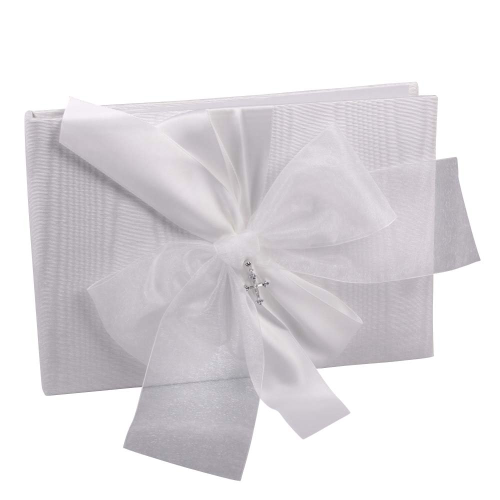 Ivy Lane DesignBeverly Clark Collection Grace, Guest Book with Crystal Cross, White