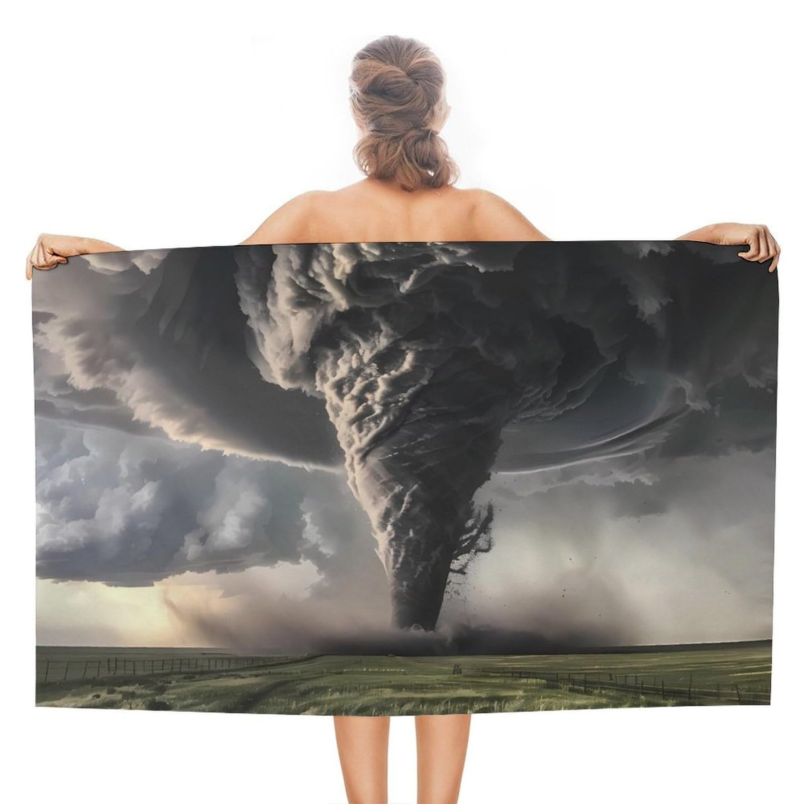 CGSBNGHA Powerful Tornado Beach Towels Soft Bathroom Bath Pool Swim Towels for Women Men