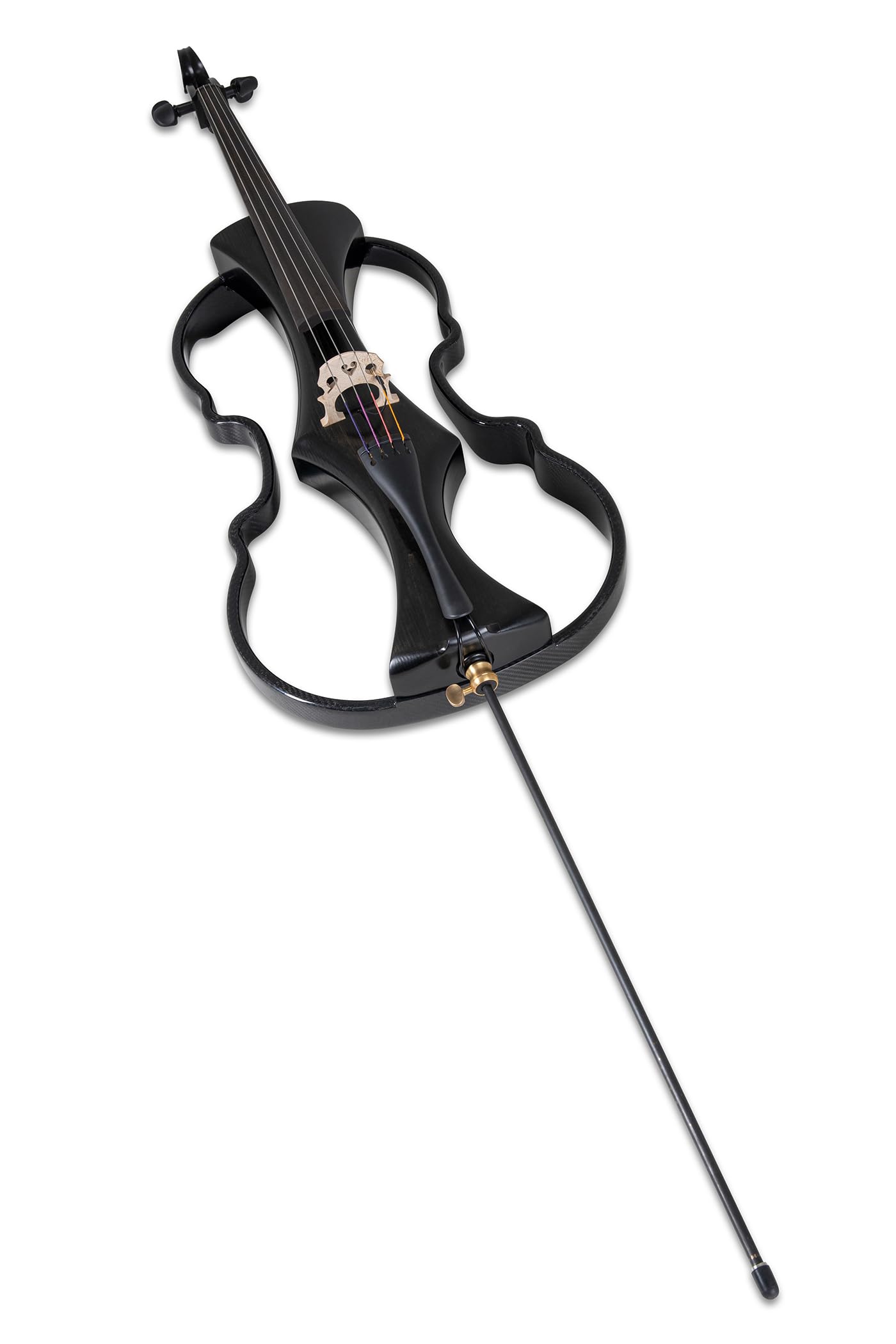 GEWA E-Cello Novita 3.0-4/4 – violoncello elettronico con telaio in carbonio, corpo in legno massiccio e sistema preamplificatore, nero, Made in Germany