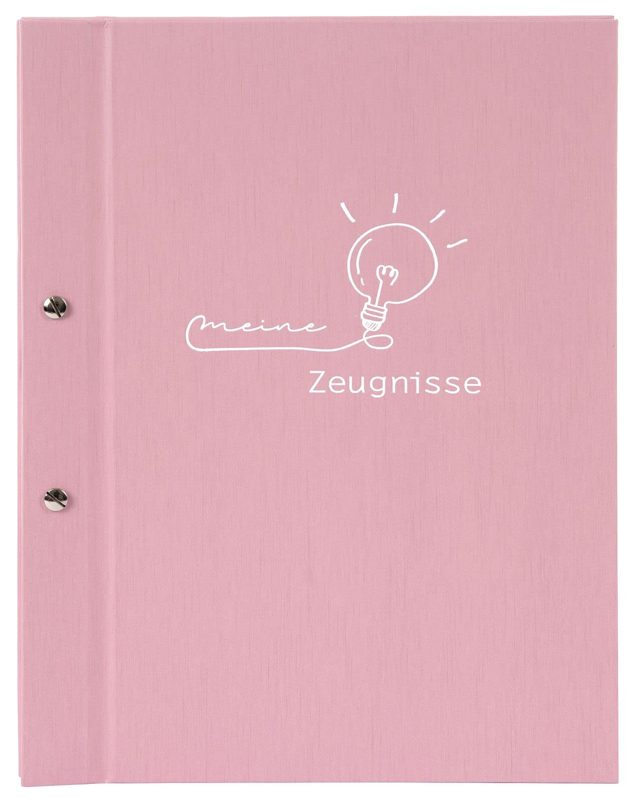 goldbuch 36 131 Certificate Folder Cheeky & Free Dusky Pink, Display Folder Dimensions 24 x 31.5 x 2 cm, 12 Transparent Pockets, Screw Closure for Removing The Sleeves, Cover Made of Art Print,