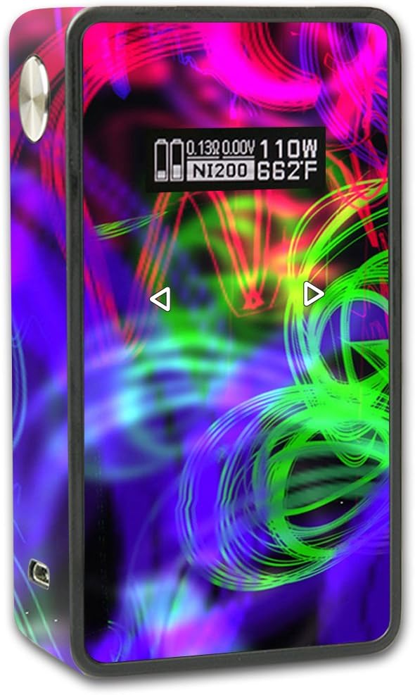 MightySkins Skin Compatible with Laisimo SnowWolf 200W Plus Kit – Neon Splatter | Protective, Durable, and Unique Vinyl Decal wrap Cover | Easy to Apply, Remove, and Change Styles | Made in The USA