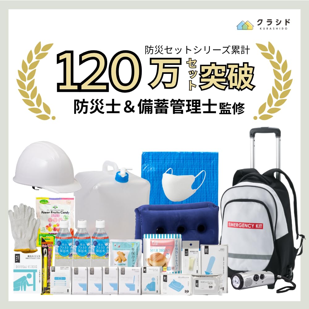 Amazon.co.jp: 岸田産業 防災セット キャリー付き 防災士監修 リュック