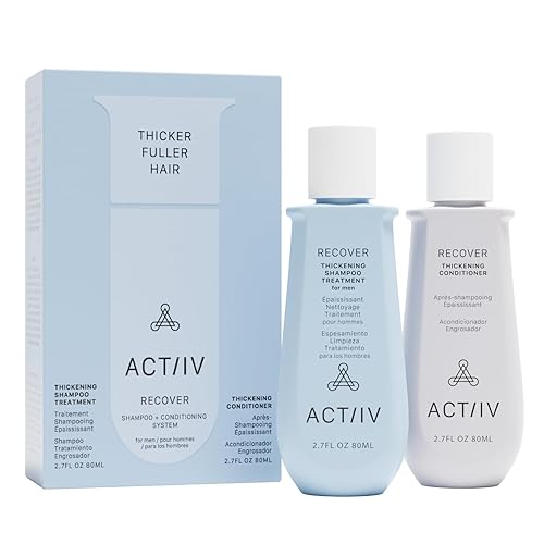 ACTIIV Recover Travel Duo para hombres Apoya la apariencia de un cabello más completo y saludable, a base de plantas, seguro