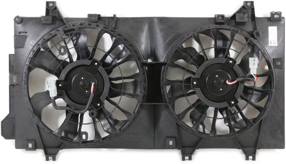 Replacement Dual Radiator and Condenser Fan Assembly for 2014-2016 Mazda3
