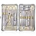 Manicure Set Professional Nail Clippers Kit Pedicure Care Tools-Stainless Steel Women Grooming Kit 18Pcs With PU Leather Case for Travel or Home (Gold)
