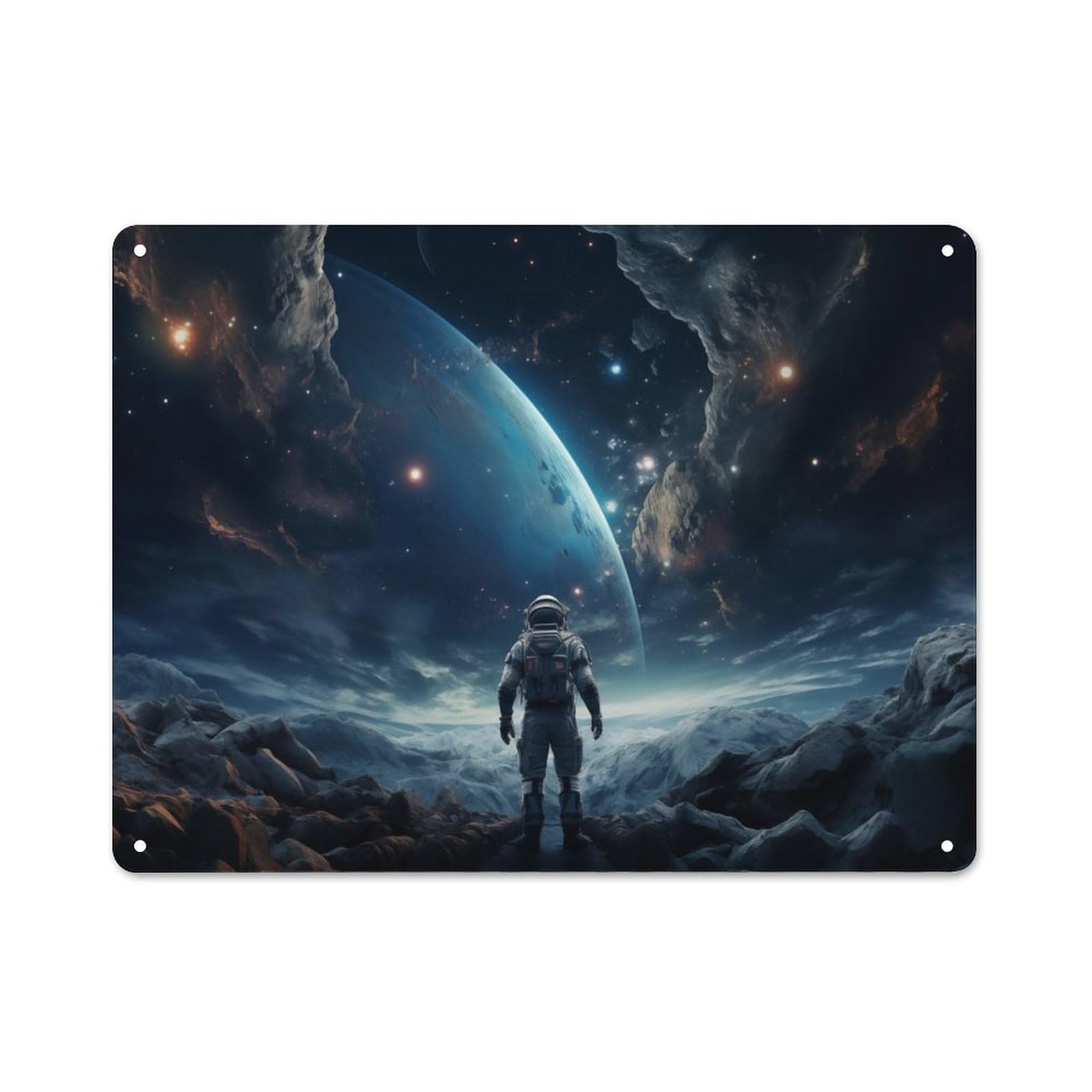 Junmoney Style-1 Space Decorative Metal Plaque 30X40cm, Loft Style Urban Room Decor For Flat, Bar, Studio Or Gallery Wall