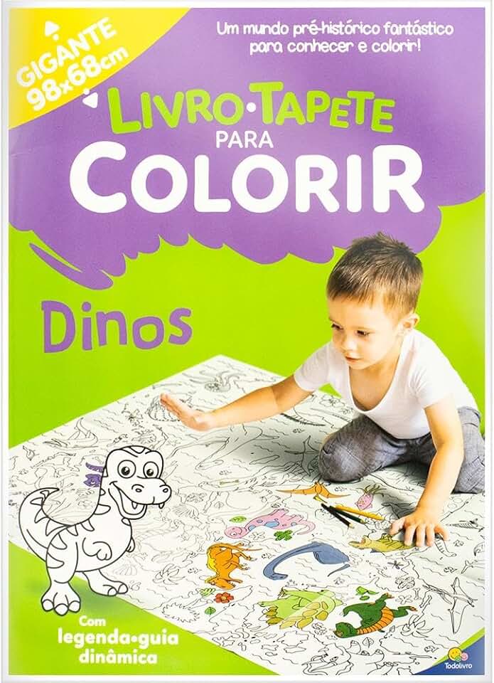 Livro-Tapete para Colorir: Dinos